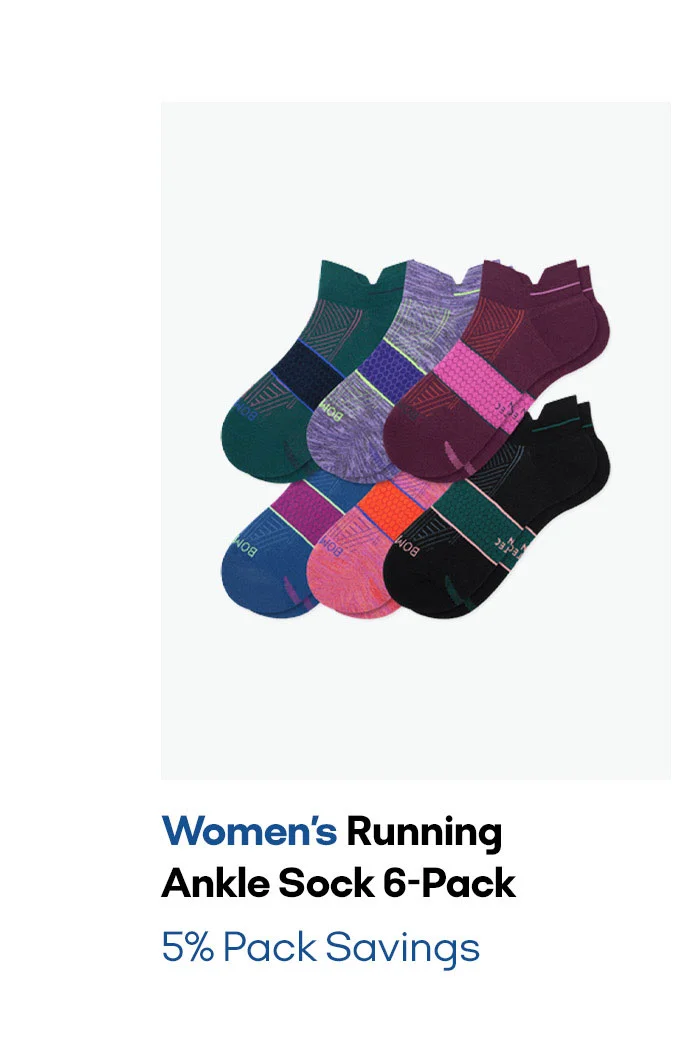 Women's Running Ankle Sock 6-Pack 5% Pack Savings