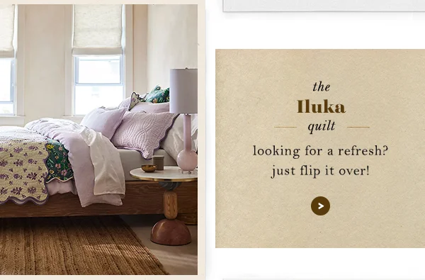 the Iluka quilt: looking for a refresh? Just flip it over!