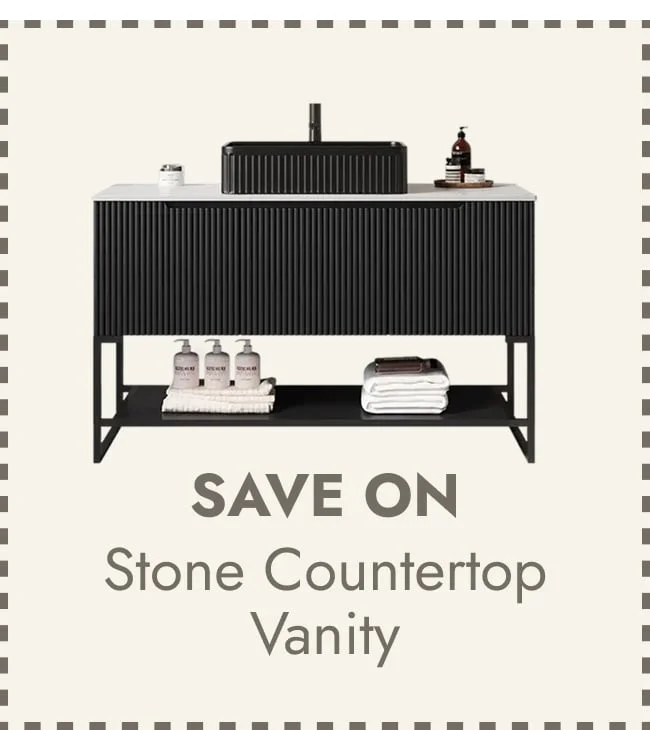 Bathroom Vanity with Sintered Stone Countertop and Sink