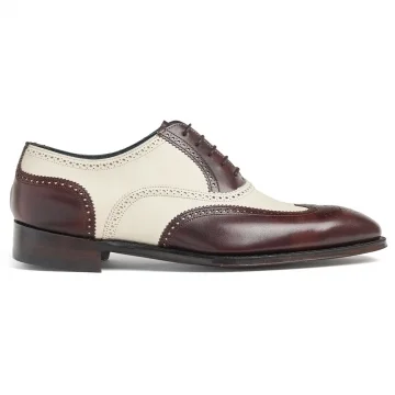 Knightsbridge II Oxford Brogue in Brown/Ivory Calf Leather