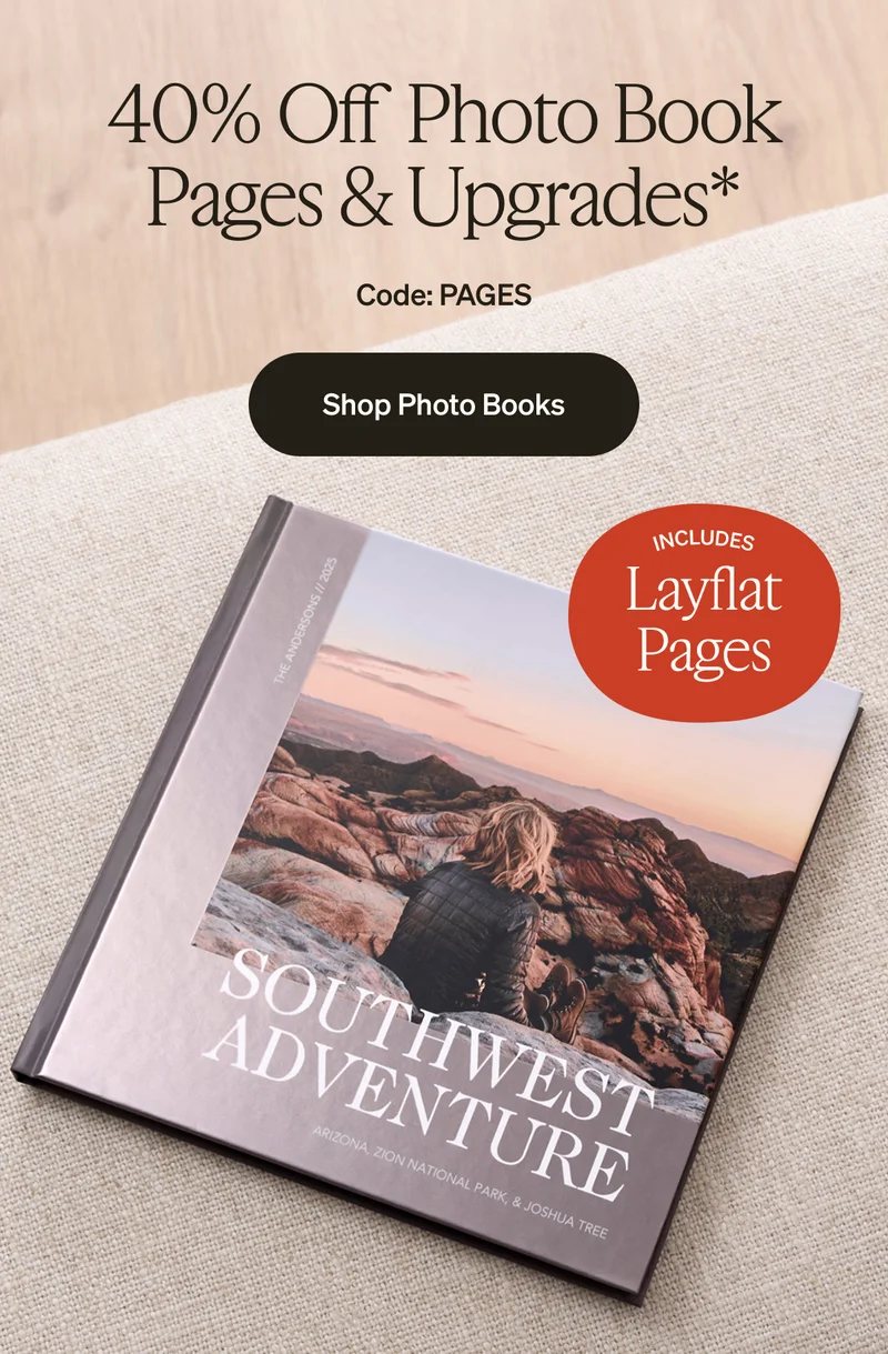 Free Shipping (No Min) + Up to 40% Off Almost Everything, 40% Off Photo Book Pages & Upgrades