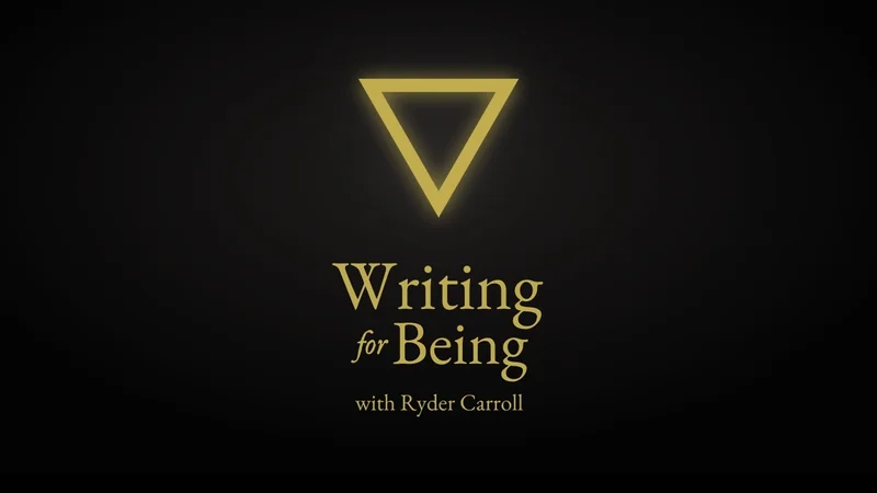 An upside down triangle logo. Writing for Being with Ryder Carroll