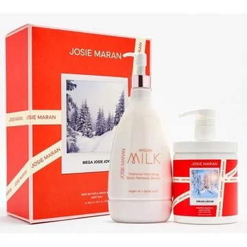 Josie Maran Mega-Size 20oz Argan Body Butter & Milk Body Serum Set