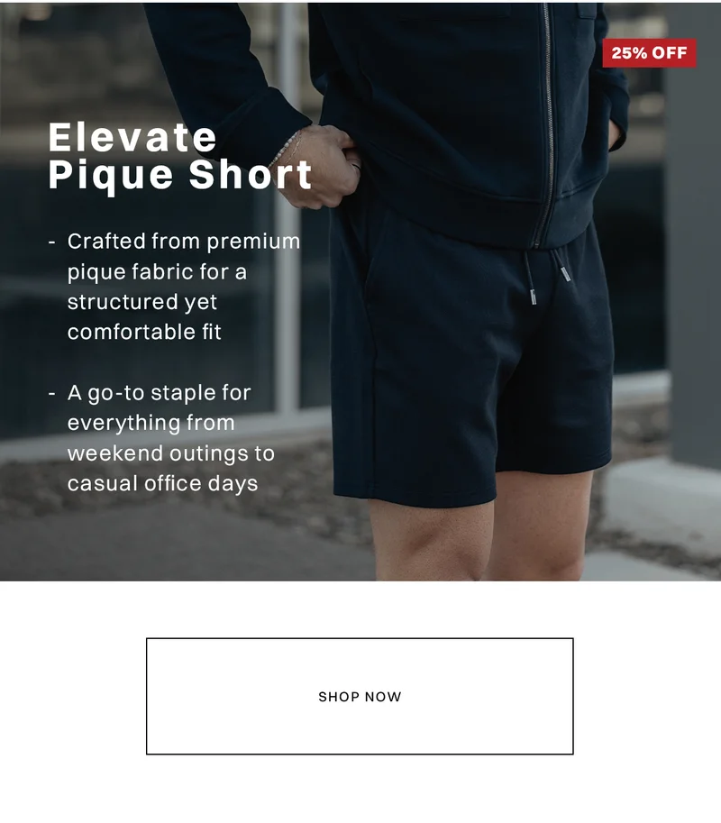 Elevate Pique Short