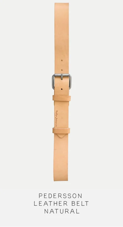 Pedersson Leather Belt Natural