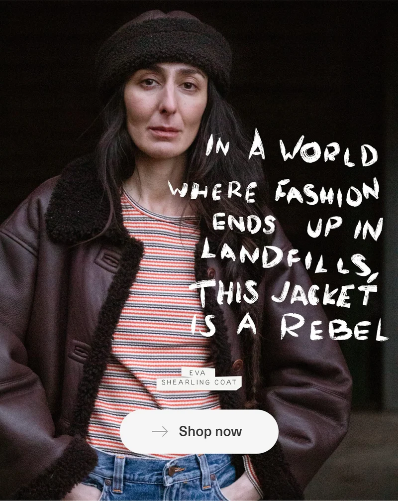 Eva Shearling Coat Dark Brown