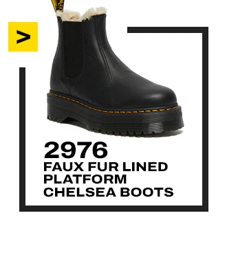 2976 Faux Fur Lined Platform Chelsea Boots