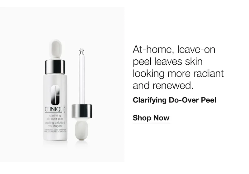 At-home, leave-on peel leaves skin looking more radiant and renewed. Clarifying Do-Over Peel | Shop Now