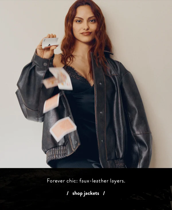 forever chic: faux leather layers, shop jackets