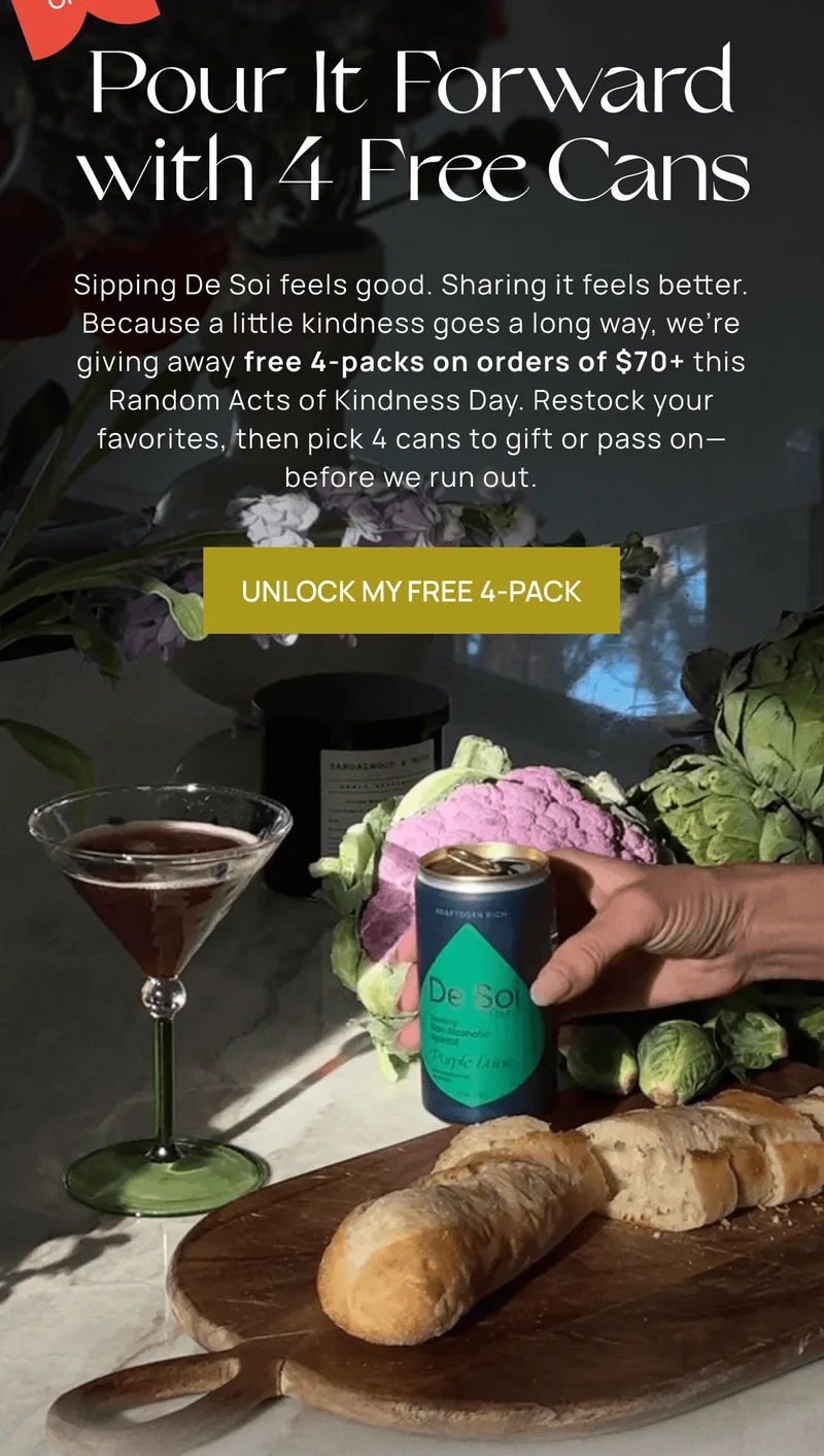 Pour It Forward with 4 Free Cans