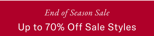 End of season sale Uo tp 70% off sale styles Valid online now - July 21 + Don't miss extra 20% off sale styles