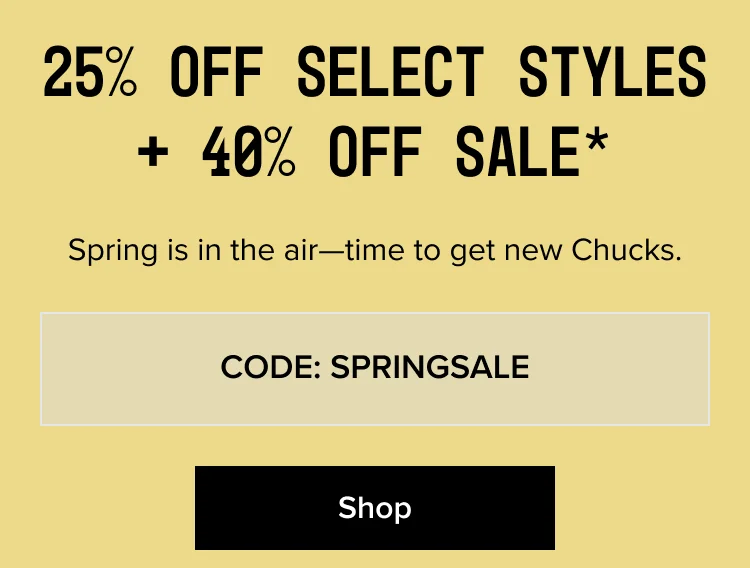 CODE: SPRINGSALE - Shop