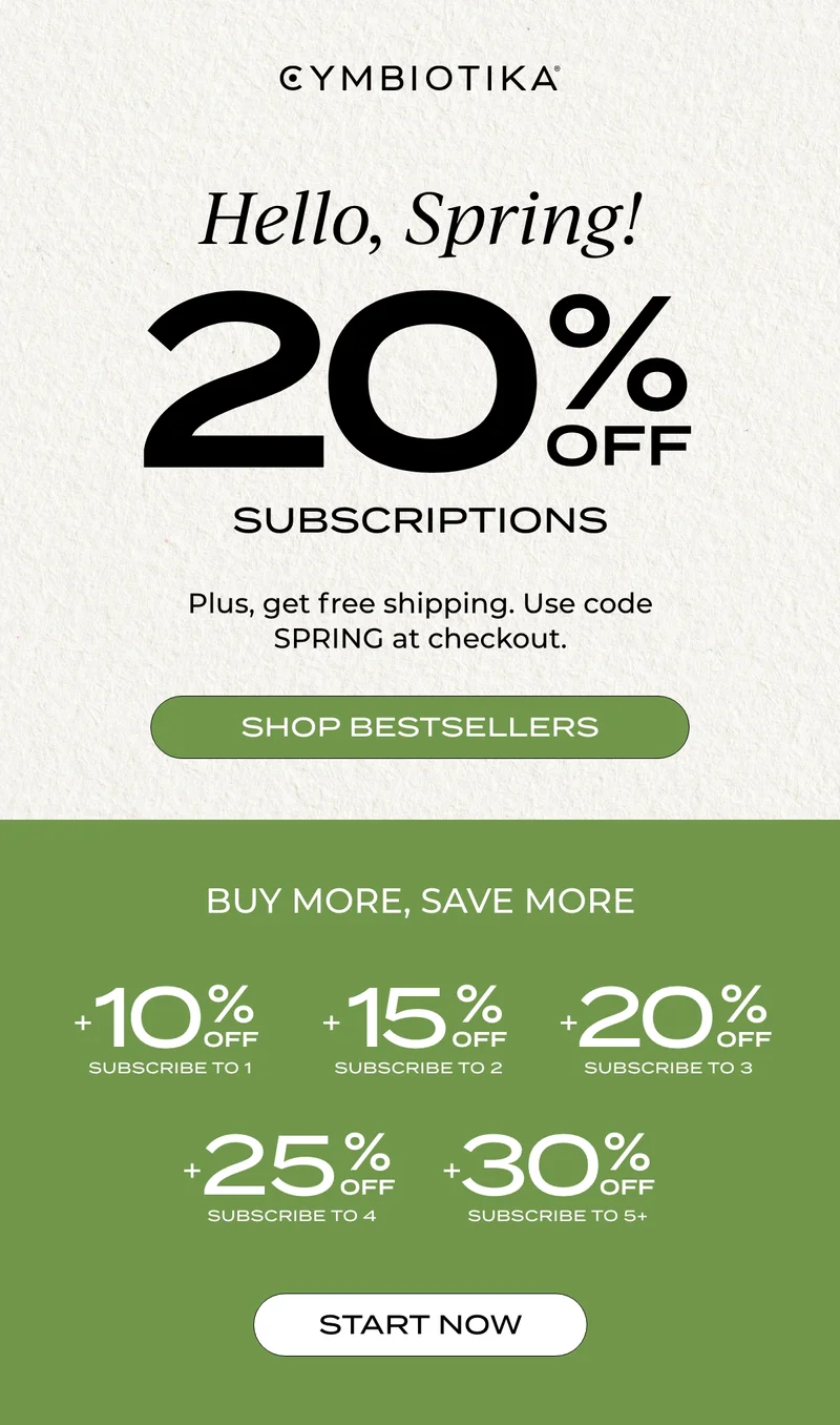 20% off subscriptions. Start now.