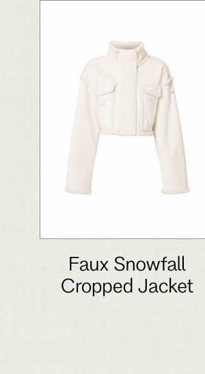 Faux Snowfall Cropped Jacket