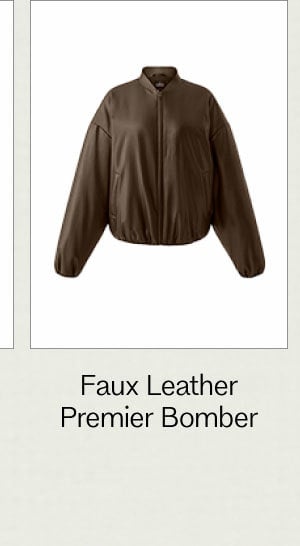 Faux Leather Premier Bomber