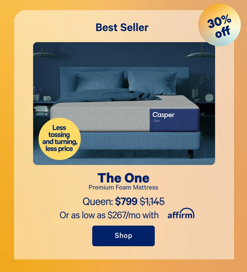 Best Seller; The One Premium Foam Mattress; Less tossing and turning, less price