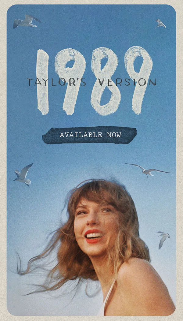 1989 (Taylor's Version) Available Now
