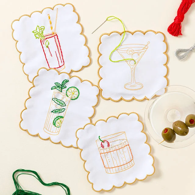 Stitch Your Cocktails Napkin Set