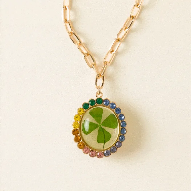 Kids Lucky Streak 4-Leaf Clover Necklace