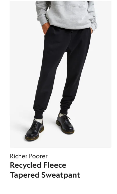 Recycled Fleece Tapered Sweatpant