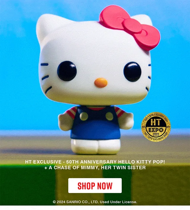 Hello Kitty HT Exclusive - 50th Anniversary Hello Kitty Pop! and a Chase of Mimmy Her Twin Sister. Shop Now