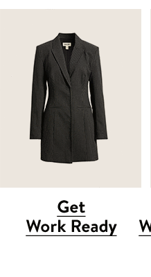 A long pinstriped blazer.