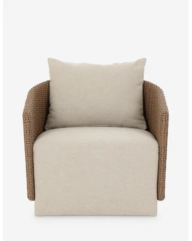 Tennille Indoor / Outdoor Swivel Chair-Natural
