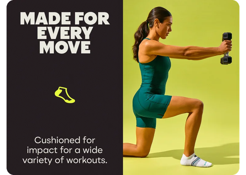 MADE FOR EVERY MOVE | Cushioned for impact for a wide variety of workouts.