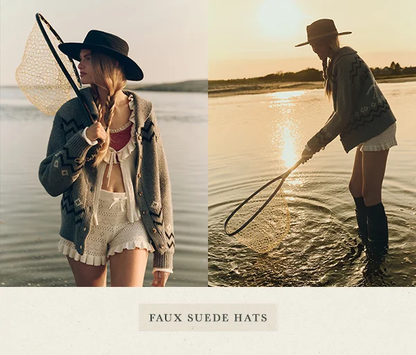 Faux Suede Hats