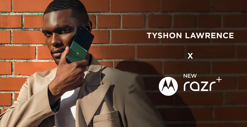 Tyshon Lawrence x new motorola razr+ 2024