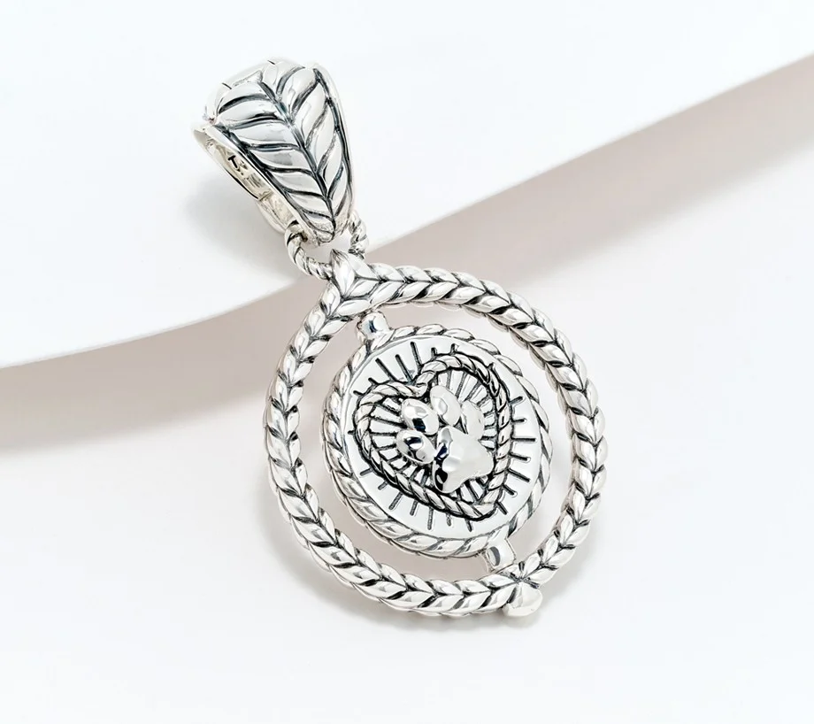 JAI Sterling Silver Symbols of Love Spinner Enhancer, 7.80g