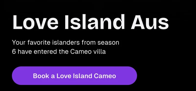 Love Island Aus - Book a Love Island Cameo