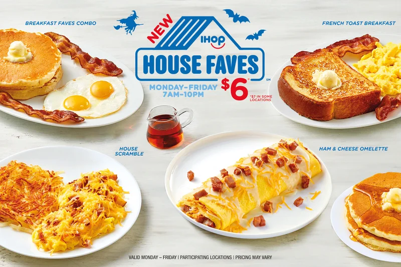NEW HOUSE FAVES MONDAY-FRIDAY 7AM-10PM, $6 ($7 at select locations)