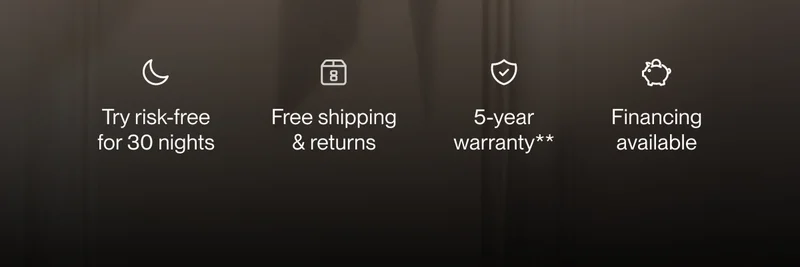Try risk-free for 30 nights | Free shipping & returns | 5-year warranty