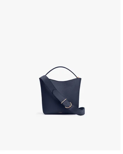 Mini Linea Bucket Bag Navy