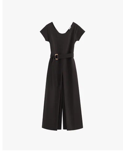 Ponte Pleated Jumpsuit