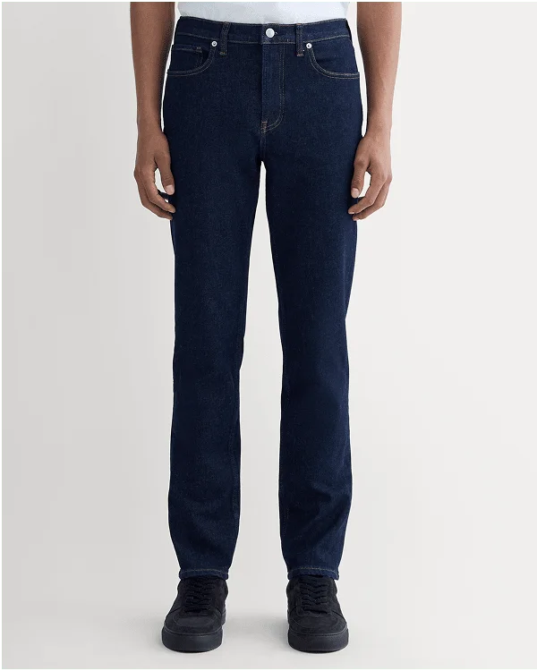 Image | The Relaxed 4-Way Stretch Organic Jean | Uniform | Dark Indigo