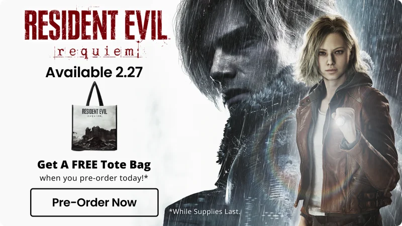 Resident Evil Requiem | Available 2.27 | Get A FREE Tote Bag when you pre-order today!* | Pre-Order Now | *While Supplies Last.