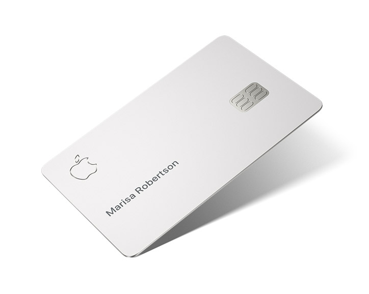 A white Apple Card, credit card