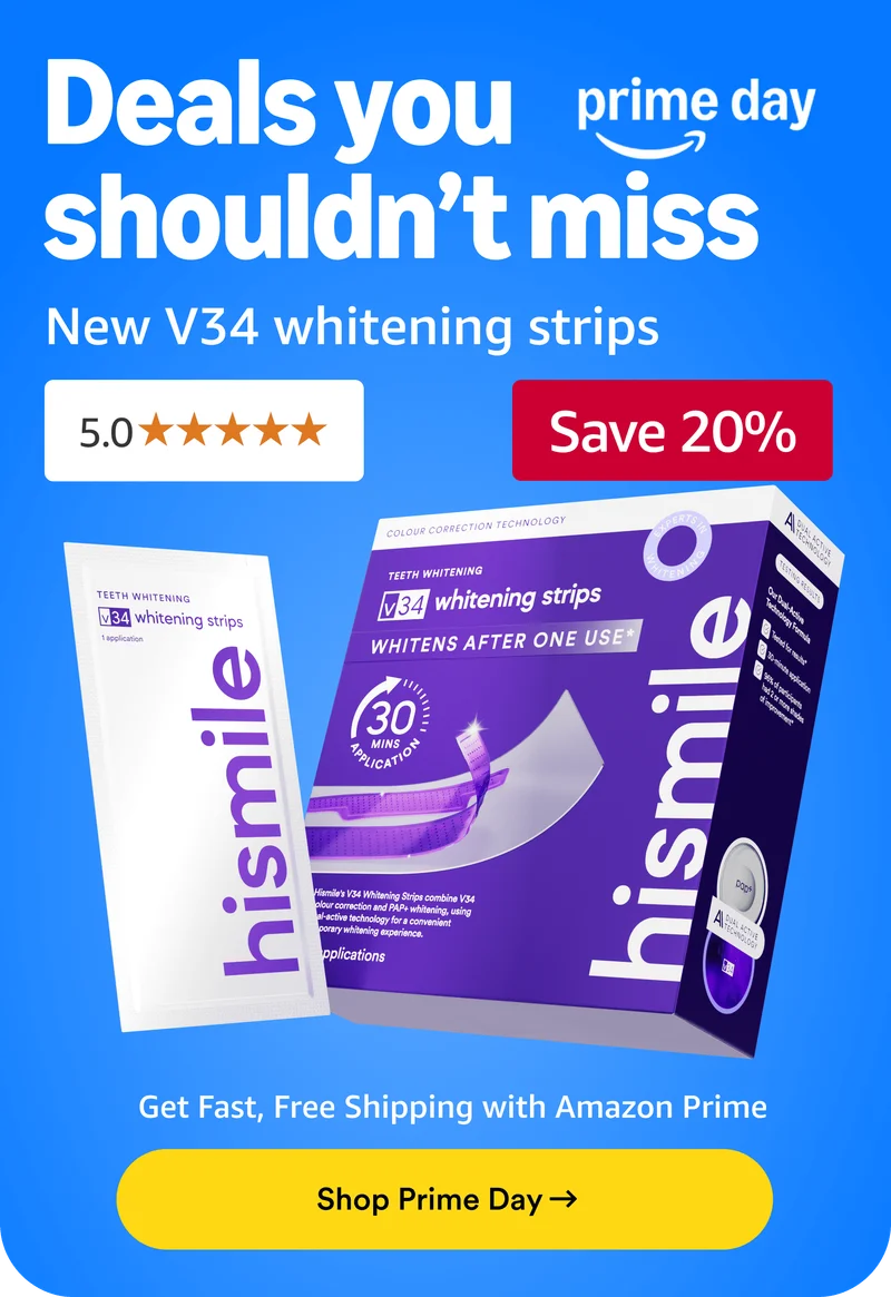 Deals you shouldn't miss. New v34 whitening strips, save 20%. Get Fast, free shipping with Amazon Prime. Shop Prime day.