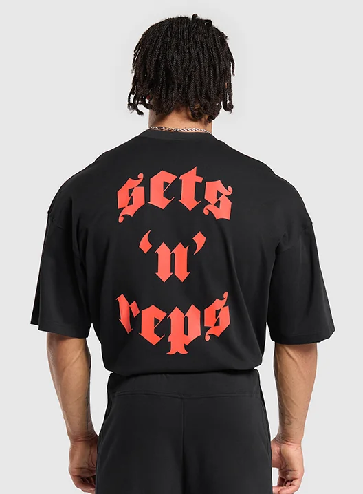 SETS N REPS T-SHIRT - BLACK.