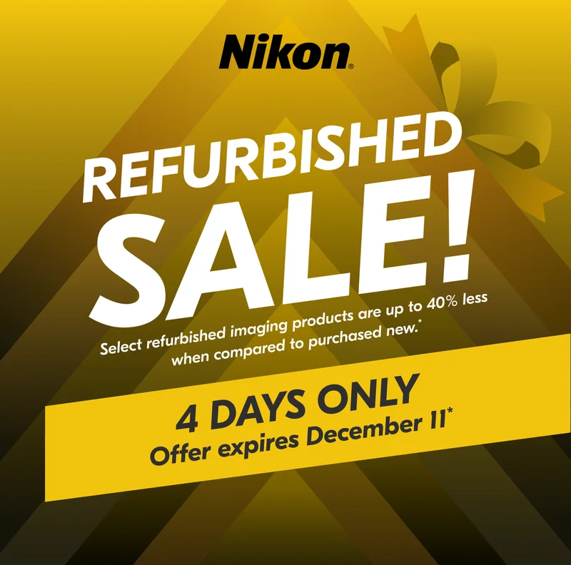 Nikon | Refurbished Sale! | Select refurbished imaging products are up to 40% less when compared to purchased new.*