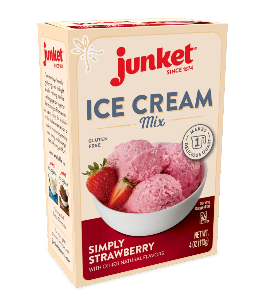 Image of Junket Ice Cream Mix Simply Strawberry
