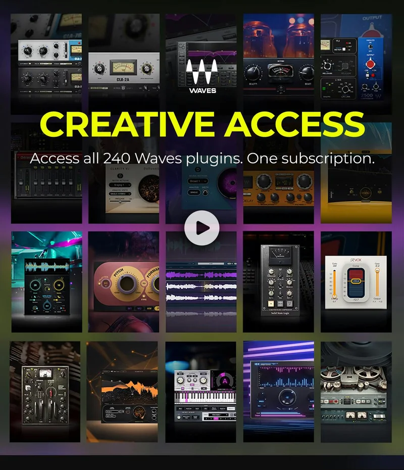 Waves Creative Access: All 240+ Waves plugins, one subscription.