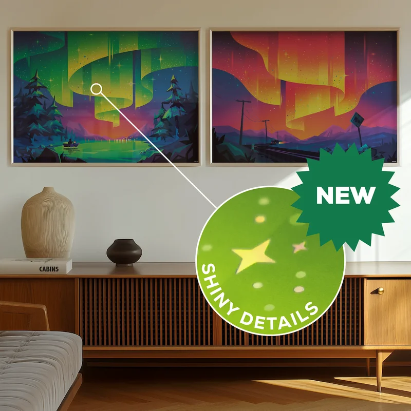 New Aurora Posters with Shiny Details