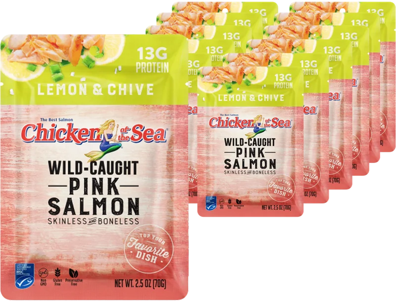 Image of Chicken of the Sea Pink Salmon Pouch Lemon & Chive (12 Pack)