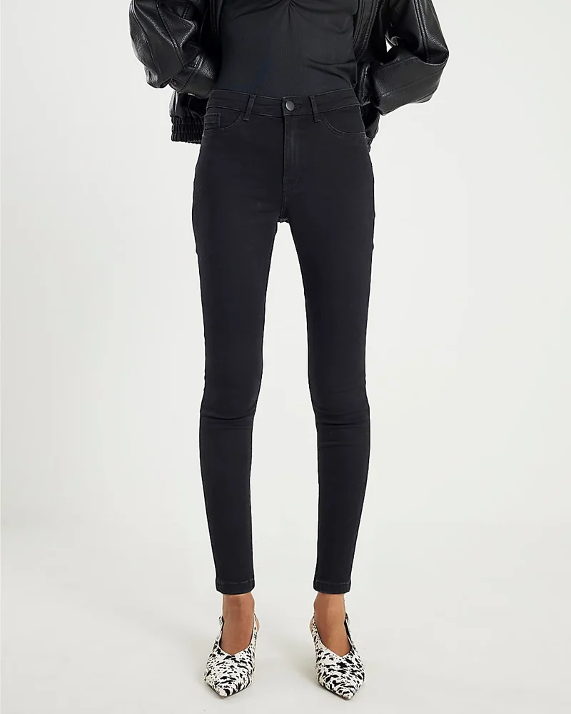 Black Mid Rise Sculpt Skinny Jeans