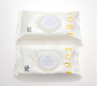 Beekman 1802 Supersize 100ct Face & Body Wipe Duo