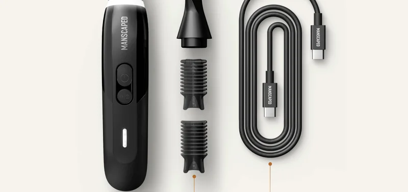 2mm Comb, Eyebrow Trimmer Attachment, Weed Whacker® 3.0 Pro, 2 Eyebrow trimmer combs, and USB cable