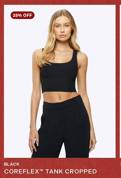Black Coreflex™ Tank Cropped